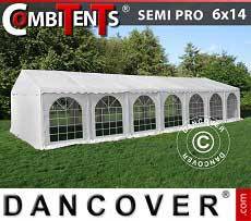 Tenda per feste PRO Plus CombiTents® 6x14m, 5 in 1, Bianco