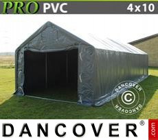 Tenda PRO 4x10x2x3,1m, PVC, Grigio