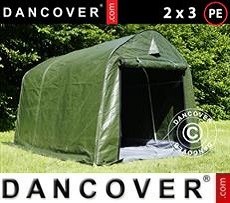 Tenda PRO 2x3x2m PE, con pavimento, Verde/Grigio