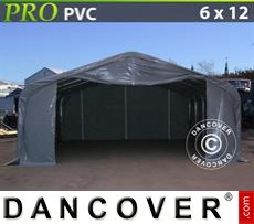 Tenda PRO 6x12x3,7m PVC, Grigio
