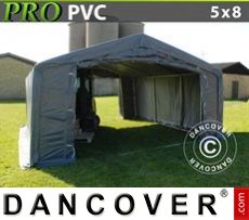Tenda PRO 5x8x2x2,9m, PVC, Grigio