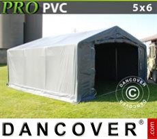 Tenda PRO 5x6x2x2,9m, PVC, Grigio