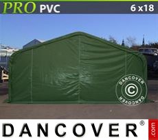 Tenda PRO 6x18x3,7m PVC, Verde