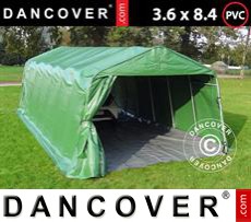 Tenda PRO 3,6x8,4x2,68m PVC, con pavimento, Verde/Grigio