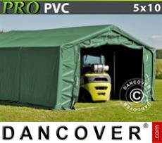 Tenda PRO 5x10x2x2,9m, PVC, Verde