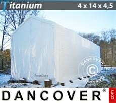 Tenda Titanium 4x14x3,5x4,5m, Bianco