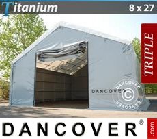 Tenda Titanium 8x27x3x5m, Bianco / Grigio