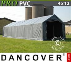 Tenda PRO 4x12x2x3,1m, PVC, Grigio