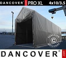 Tenda PRO XL 4x10x3,5x4,59m, PVC, Grigio
