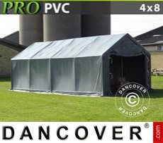 Tenda PRO 4x8x2x3,1m, PVC, Grigio