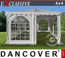 Tenda per feste Exclusive 6x12m PVC, Rosso/Bianco