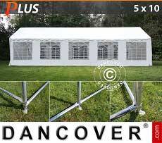 Tenda per feste PLUS 5x10m PE, Bianco + Telaio di fondo