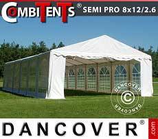 Tenda per feste PRO Plus CombiTents® 8x12 (2,6)m 4 in 1, Bianco